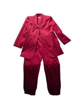 Cleo Petites Red Pant Suit Blazer 10P Pants 6P